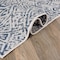 World Rug Gallery Contemporary Geometric Weather Resistant Indoor/Outdoor Runner Rug 2' x 7' Blue 4028BLUE2X7 - alternate 6
